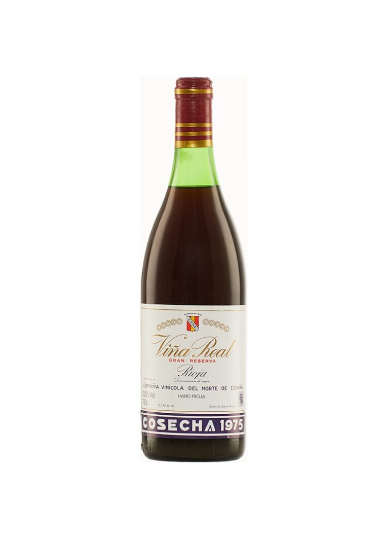 Botella de Viña Real Gran Reserva 1975 de CVNE, Rioja