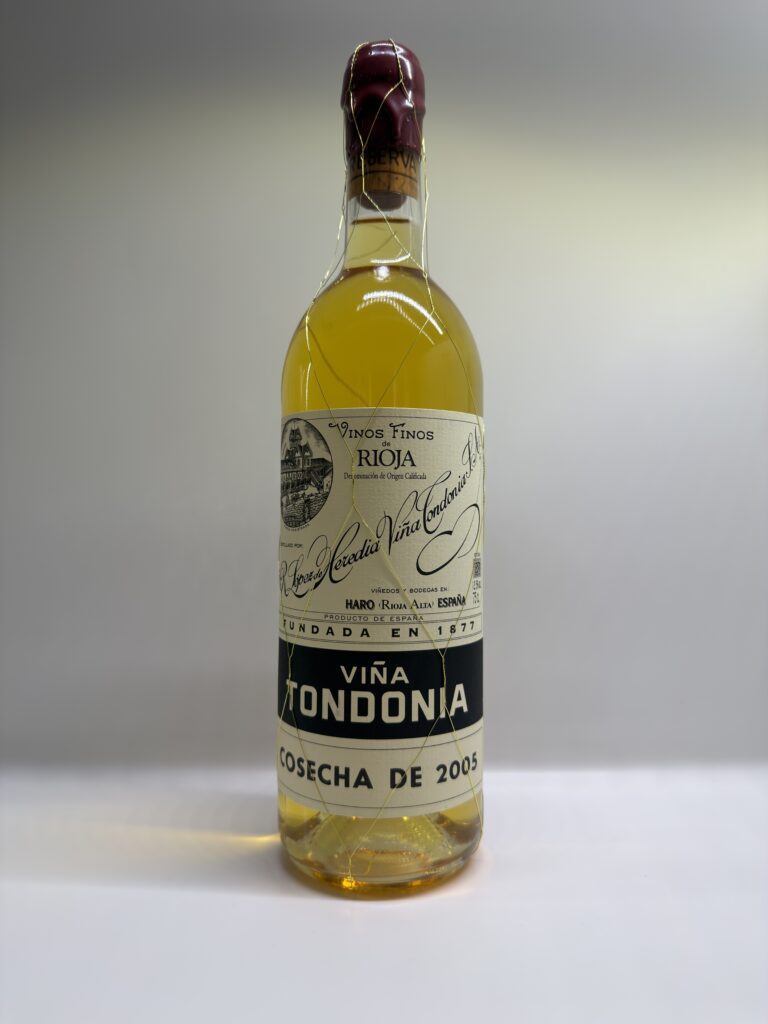 Botella de Viña Tondonia Blanco Gran Reserva 2005 de López de Heredia